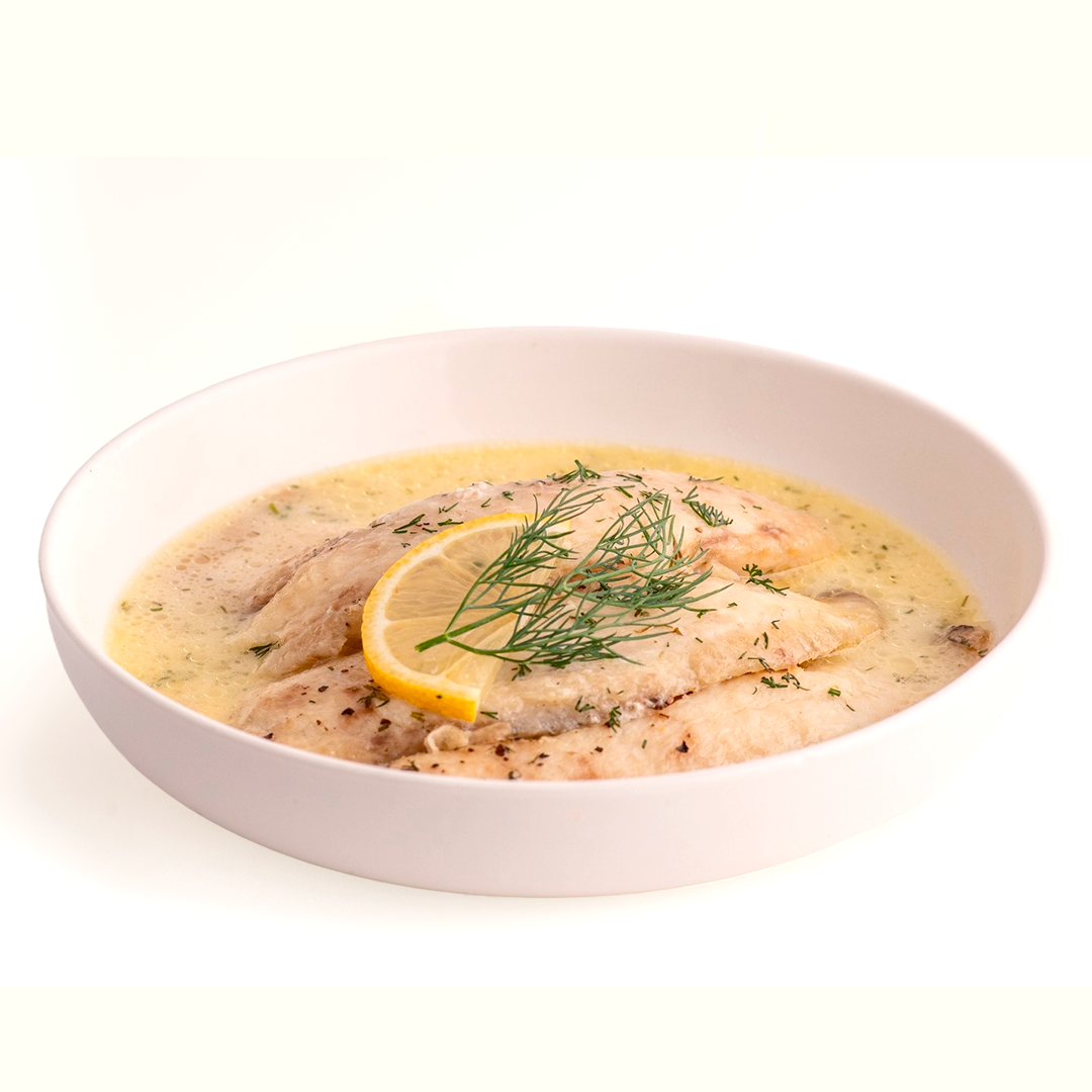 Filetito de pescado en crema de Eneldo / Fish Fillet in Dill Cream