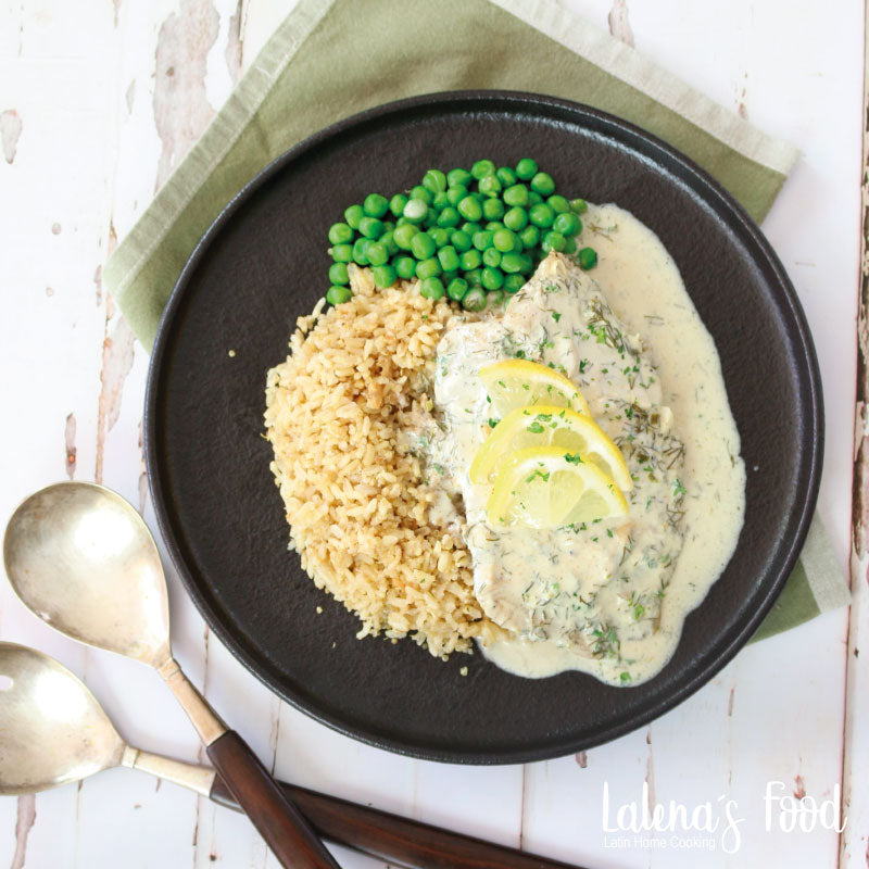 Filetito de pescado en crema de Eneldo / Fish Fillet in Dill Cream