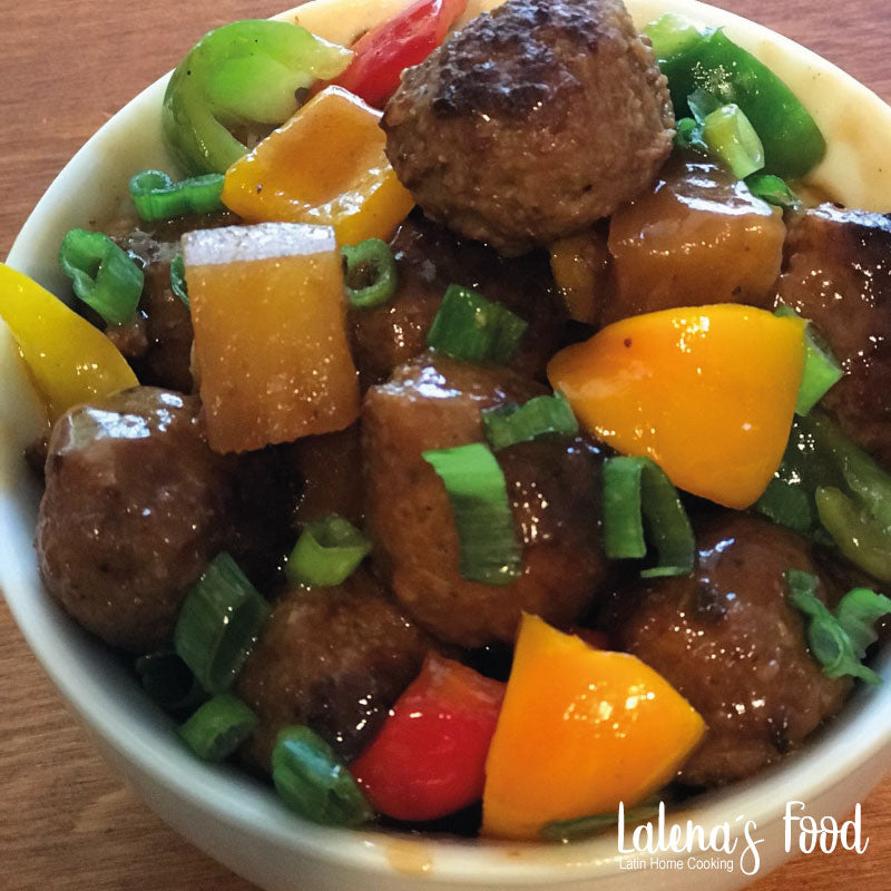 Albondigas de carne agridulce / Sweet and Sour Meatball